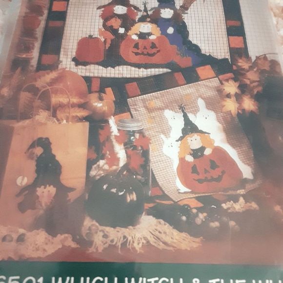 Fiber Mosaics halloween quilt pattern #86501 Which Witch & The Who? sewing cut - Picture 1 of 2